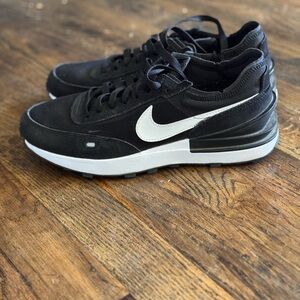 Nike Women’s Black and White Waffle Sneakers